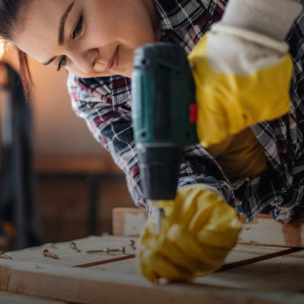 Power Tool AccessoriesWoman using power drill