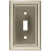 Toggle Wall Plate, 1-Gang, Architectural, Satin Nickel Zinc