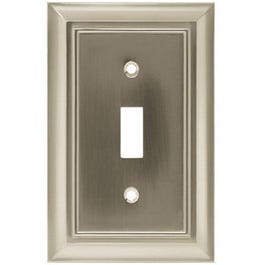 Toggle Wall Plate, 1-Gang, Architectural, Satin Nickel Zinc