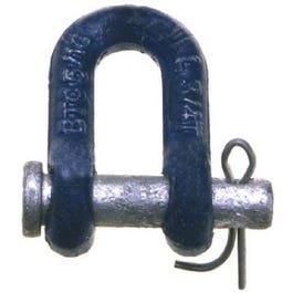 Chain Shackle, Round Pin, Forged Carbon Steel, 3/8-In.