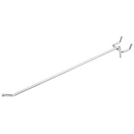 Pegboard Single Angle Hook, Galvanized Steel, Fits 1/8 or 1/4-In. Board, 8-In.