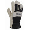 Work Gloves, Leather-Palm, Mesh Back, Men's Medium