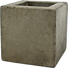 Planter, Cube, Fiber Cement, 4 x 4-In.