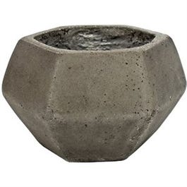 Planter, Polygon, Fiber Cement, 6 x 4-In.