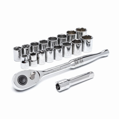 Master Mechanic 18-Pc. SAE/Metric Socket Set, 3/8 In. Drive