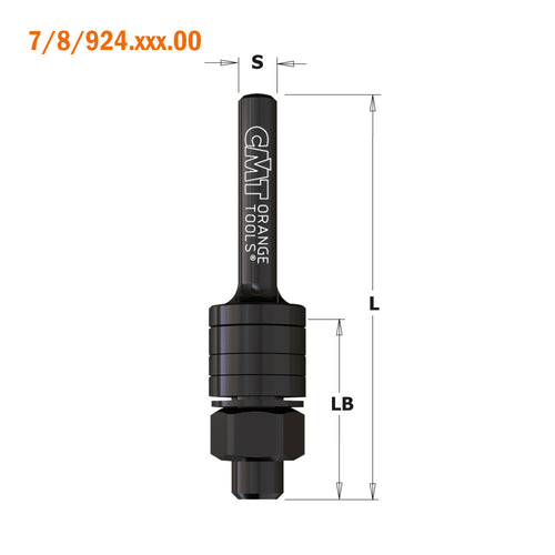 CMT Arbors for slot cutters 822