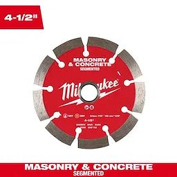 Milwaukee 4-1/2 Segmented Masonry & Concrete Diamond Blade