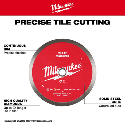 Milwaukee 4-1/2 Continuous Tile Diamond Blade
