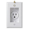 Clock Hanger Receptacle, White, 125-Volt, 15-Amp